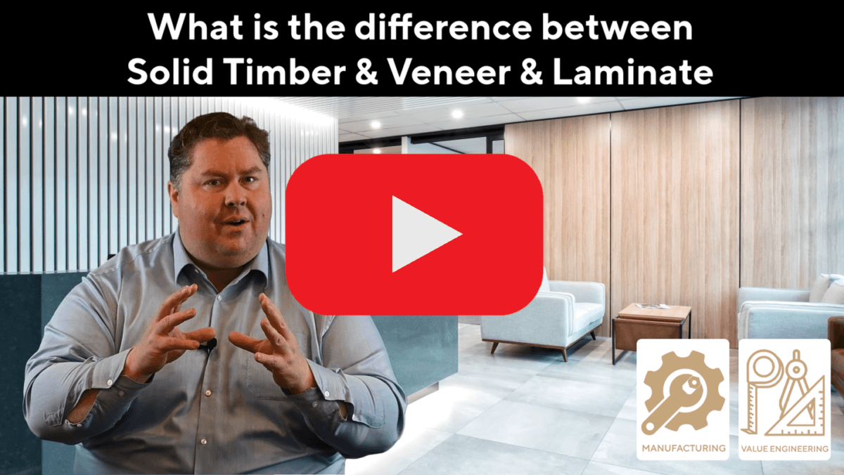 Difference between solid timber, veneer and laminate