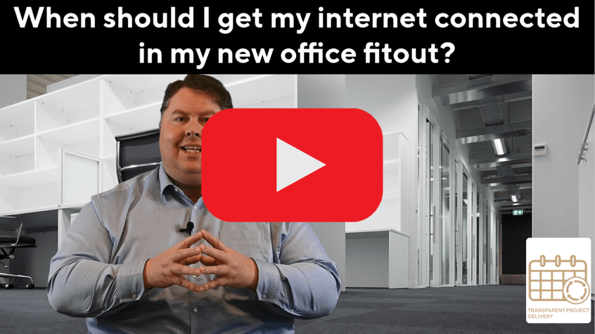 Explaning when to connect Internet in new office fitout